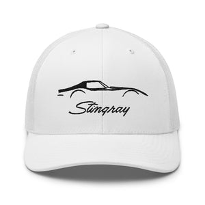 C3 Corvette Stingray Silhouette 3rd Gen Vette Driver Enthusiast Trucker Cap Snapback hat