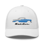 1956 Chevy Bel Air Turquoise Antique Car 56' Belair Embroidered Trucker Cap Snapback Hat