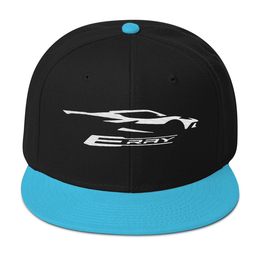 Corvette C8 E-Ray Silhouette Snapback Hat