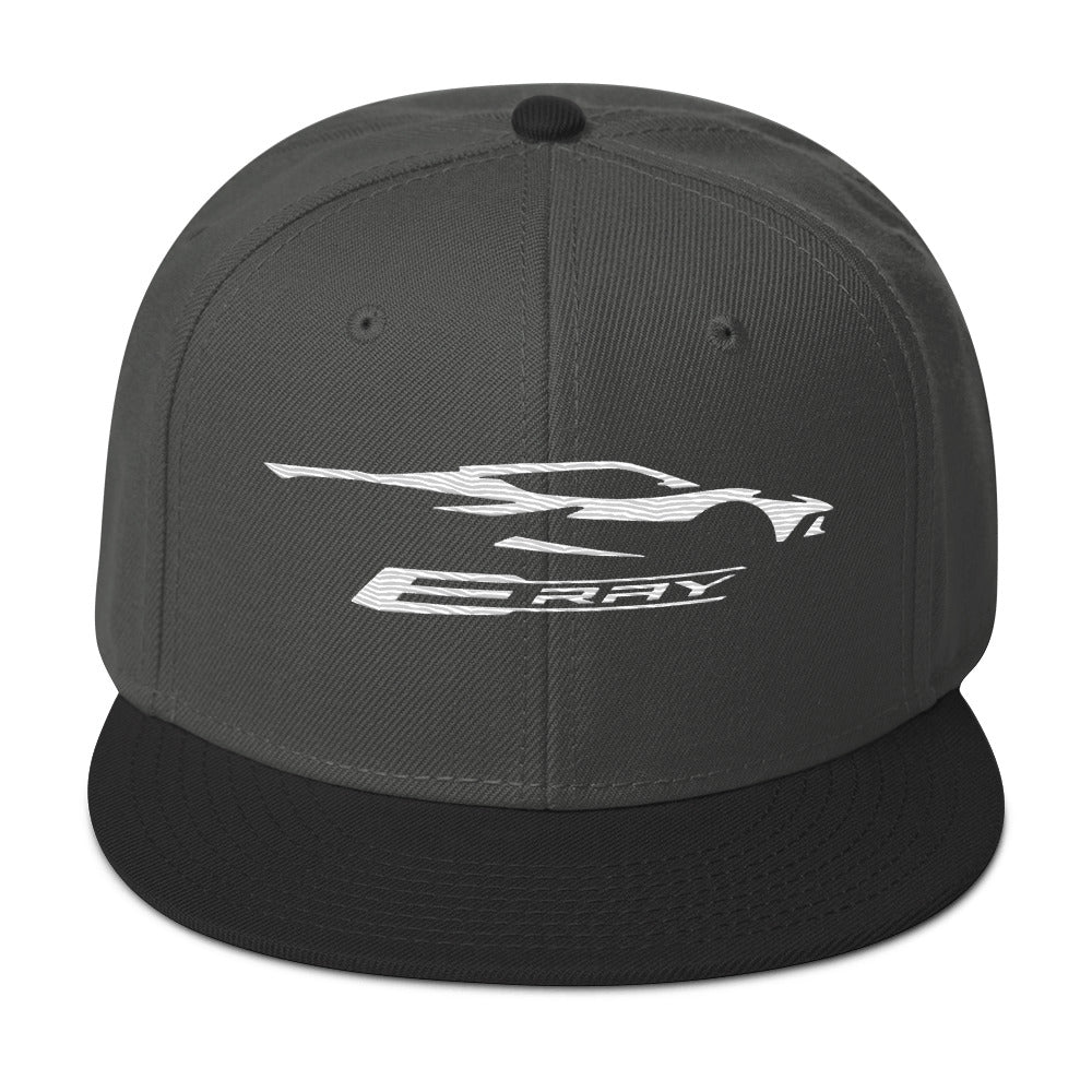 Corvette C8 E-Ray Silhouette Snapback Hat