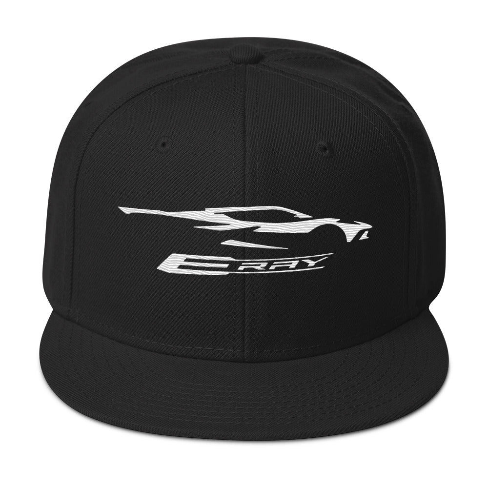 Corvette C8 E-Ray Silhouette Snapback Hat