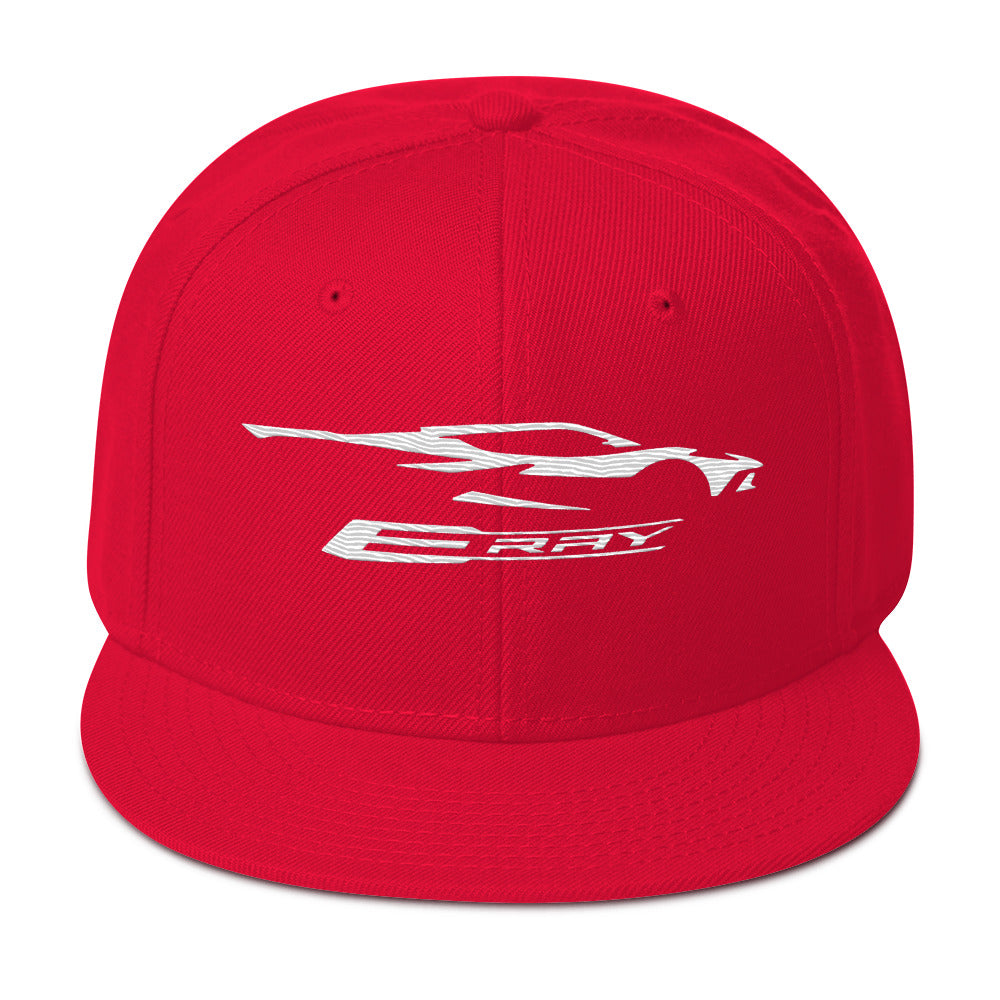 Corvette C8 E-Ray Silhouette Snapback Hat