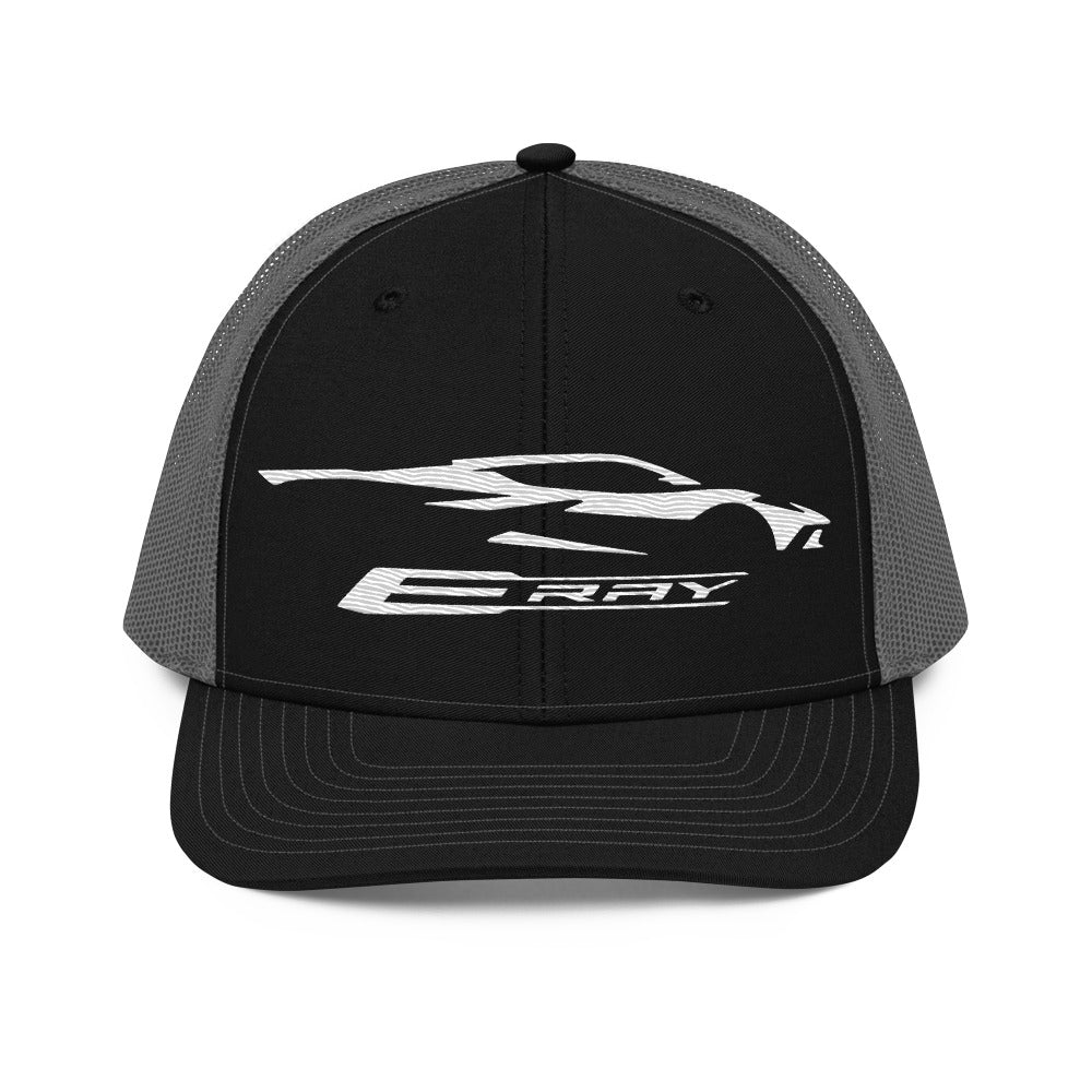 Corvette C8 E-Ray Silhouette Mesh Back Trucker Cap