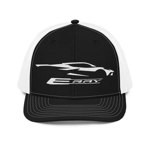 Corvette C8 E-Ray Silhouette Mesh Back Trucker Cap