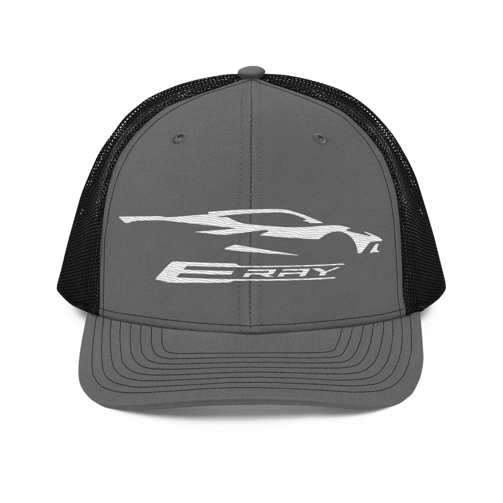 Corvette C8 E-Ray Silhouette Mesh Back Trucker Cap