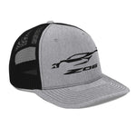 2023 Corvette Z06 C8 Vette Silhouette Custom Mesh back Trucker Cap Snapback Hat