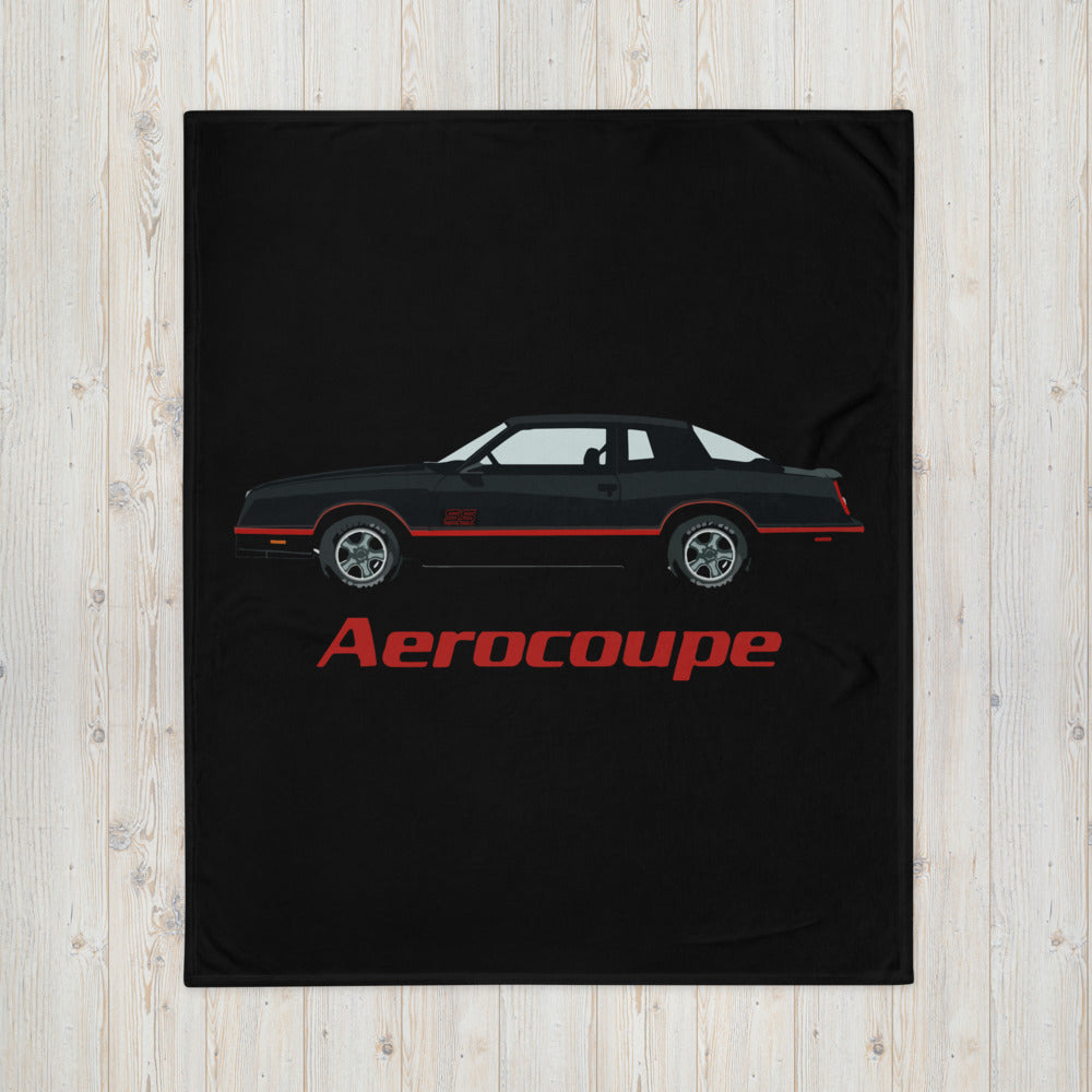 1987 Monte Carlo SS Aerocoupe American Classic Car Club Custom Throw Blanket