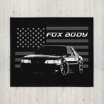 Fox Body Stang Custom Car Club Throw Blanket