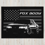 Fox Body Stang Custom Car Club Throw Blanket