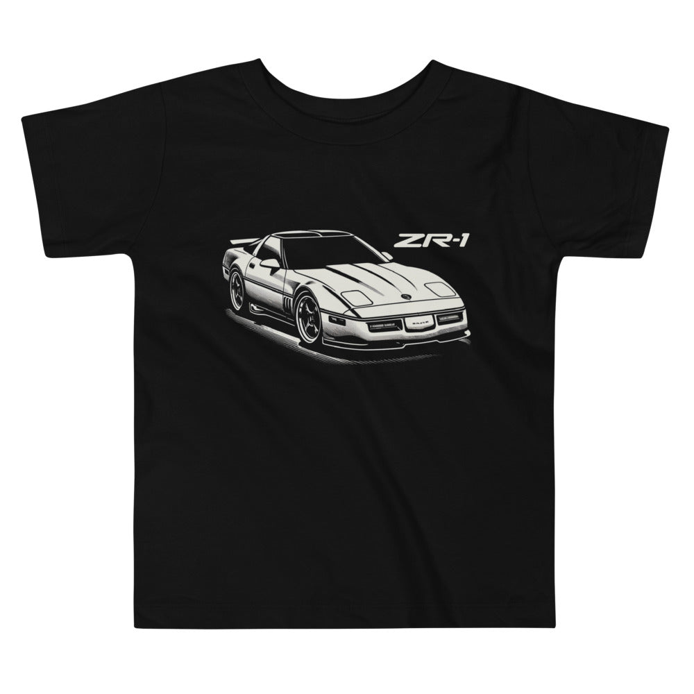 1990 C4 Corvette ZR1 t-shirt for Old School Vette Drivers ZR-1 graphic Toddler Short Sleeve Tee
