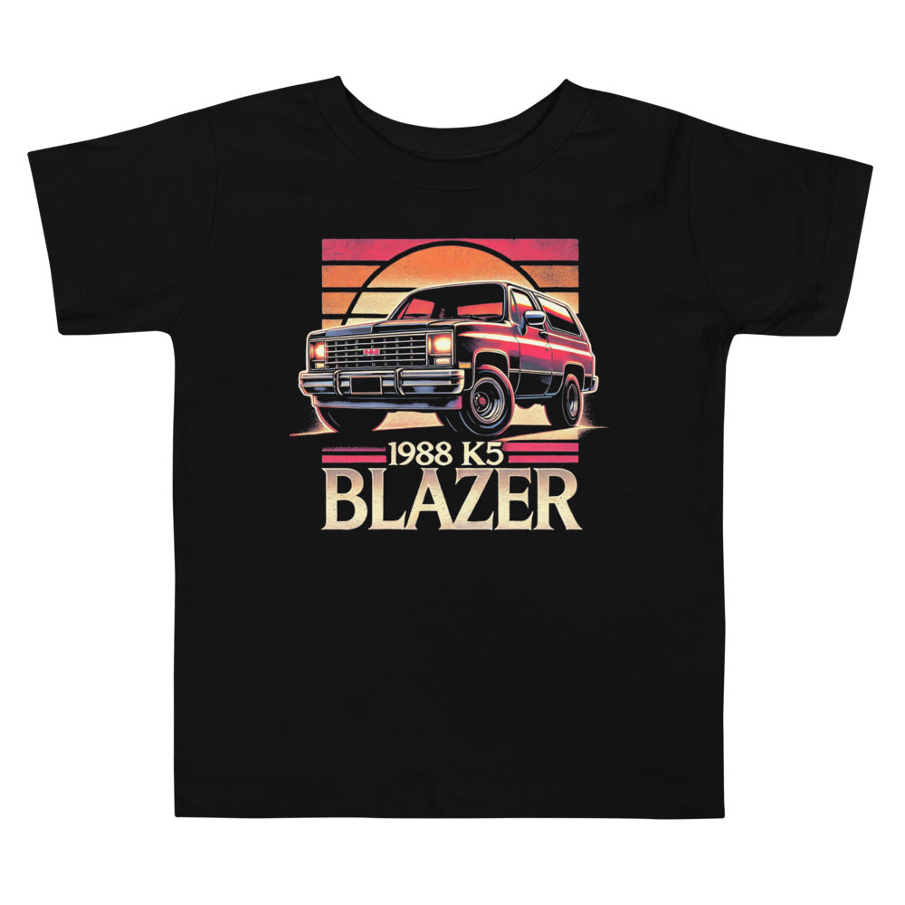 Retro Sunset 1988 K5 Blazer t-shirt for Classic Chevy Truck Fans Squarebody Toddler Tee