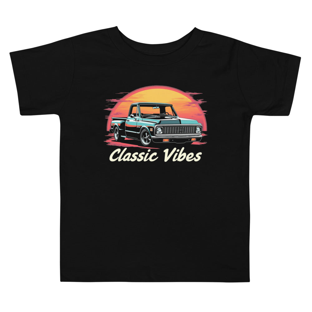 Classic Vibes 1970s Chevy C10 Pickup Truck Toddler Short Sleeve Tee