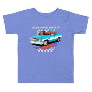 Old School Car Truck Graphic Retro Chevy C10 Square Body Pickup 80s Nostalgia - Toddler Short Sleeve Tee