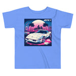 Miami Nights C4 ZR1 Corvette Retro Aesthetic Vette T-Shirt in heather, front view