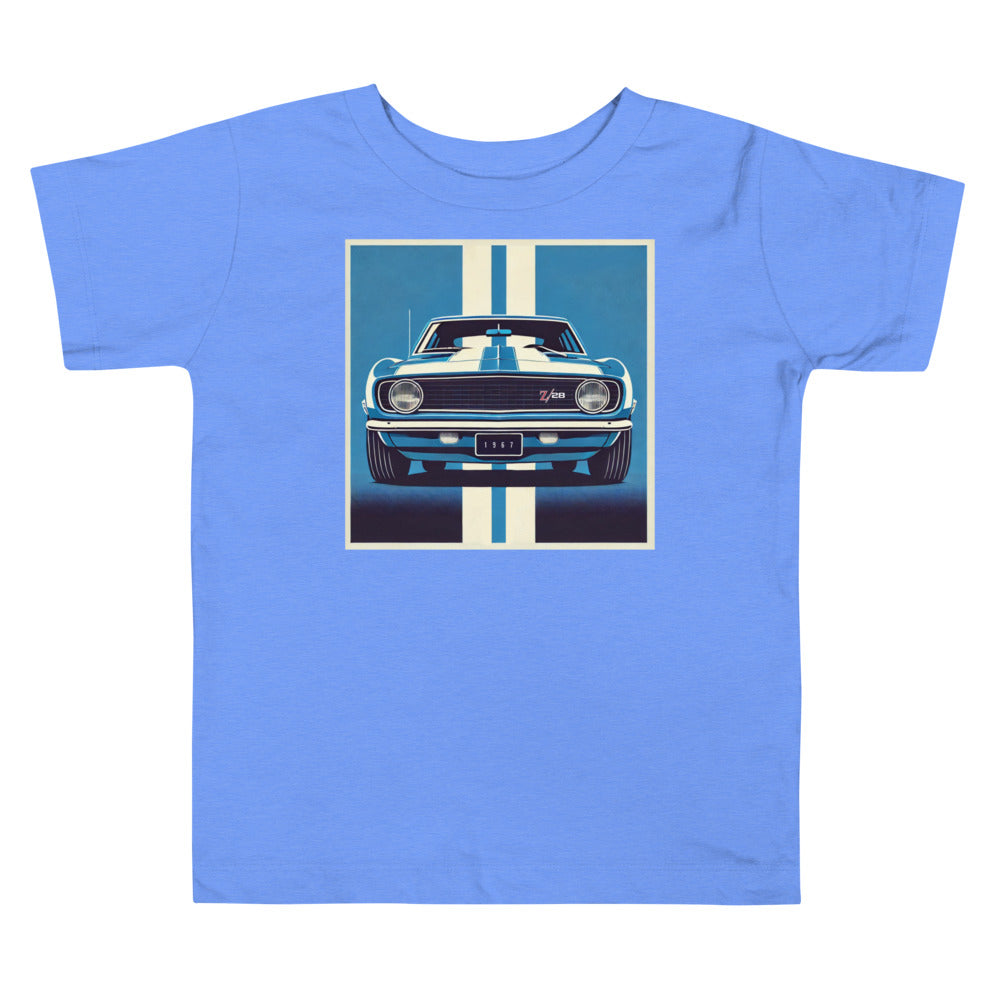 1967 Camaro Z28 t-shirt for Chevy Classic Muscle Car Fans Drivers Gearheads Toddler Tee