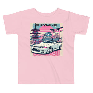 R32 Skyline GTR JDM Fans 90s Japanese Car Culture Automotive Toddler Tee