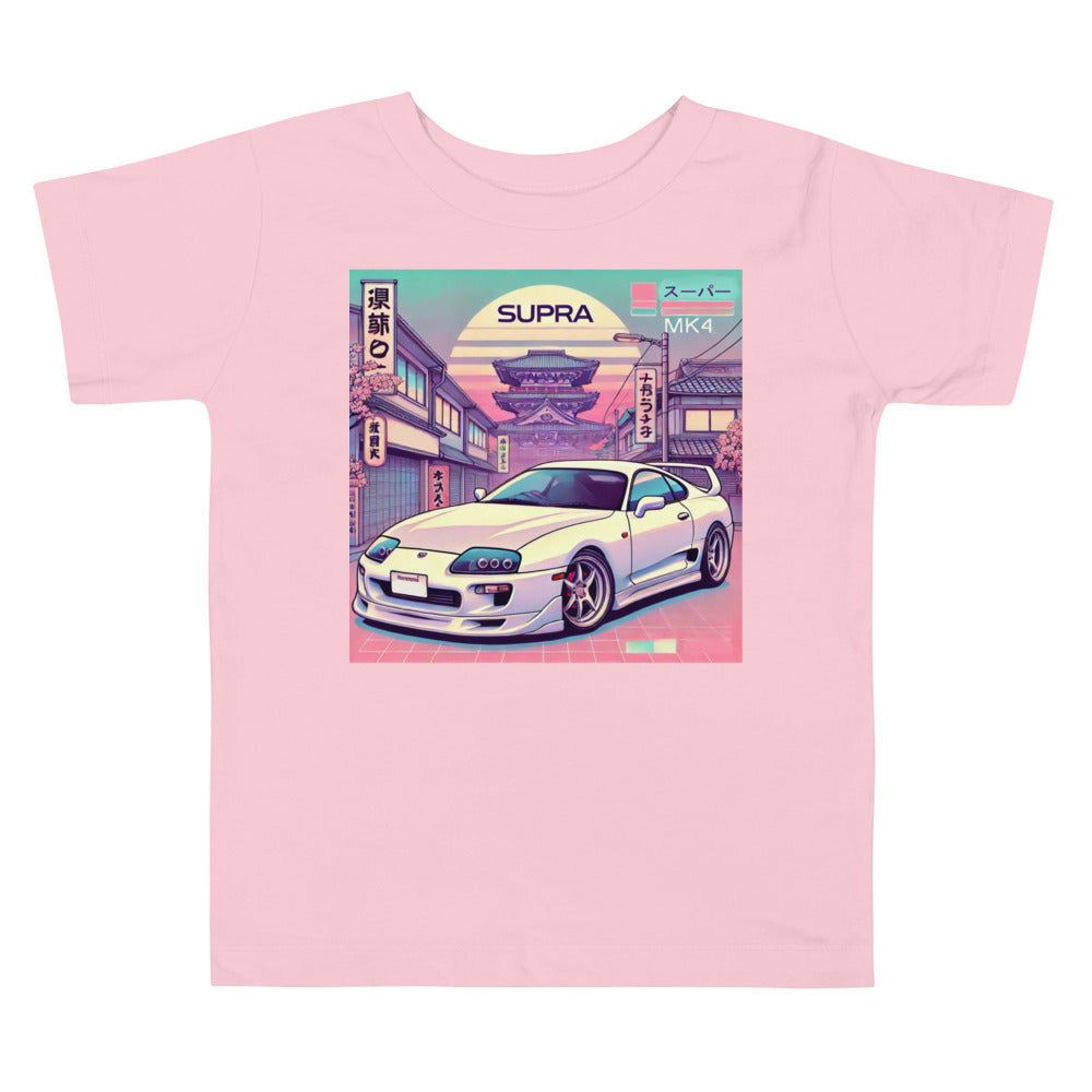Tokyo Sunset Supra MK4 t-shirt for 90s JDM Japanese Car Fans Toddler Tee