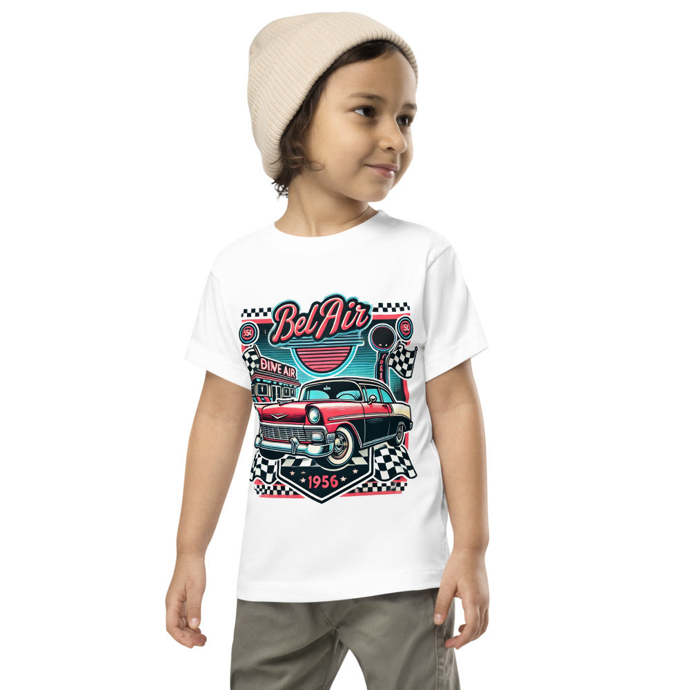 1956 Chevy Bel Air t-shirt Classic car 1950s Diner Americana Aesthetic Toddler Tee