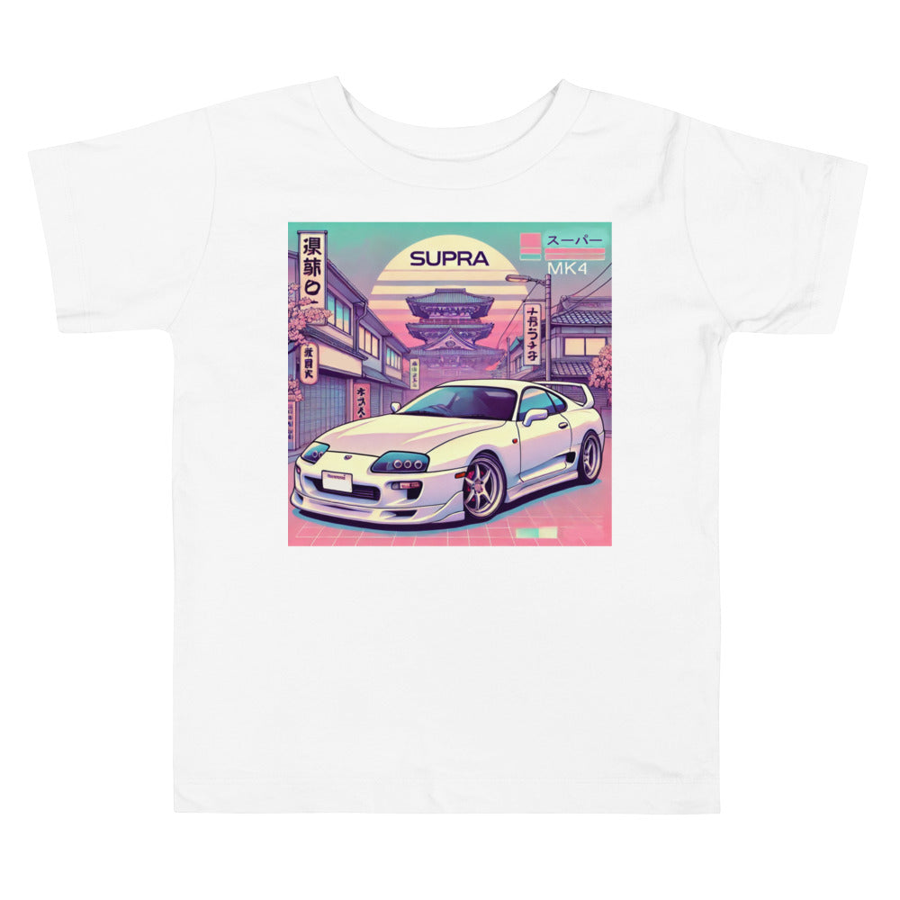 Tokyo Sunset Supra MK4 t-shirt for 90s JDM Japanese Car Fans Toddler Tee