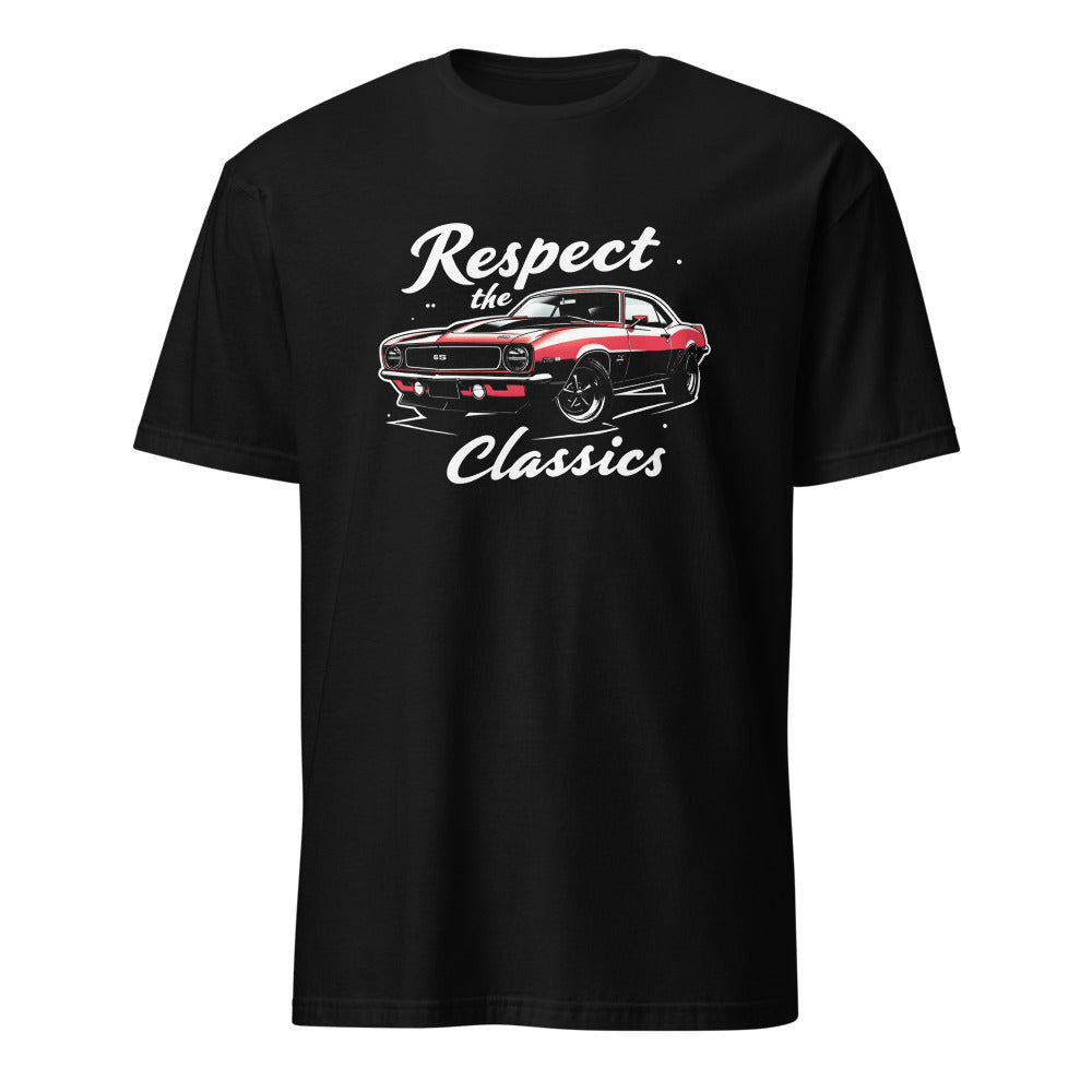 Respect The Classics Chevy Camaro SS T-Shirt for 1960s Muscle Car Fans