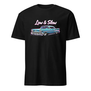 Slammed 1958 Chevy Impala Lowrider Classic Car T-Shirt Low and Slow Graphic Tees