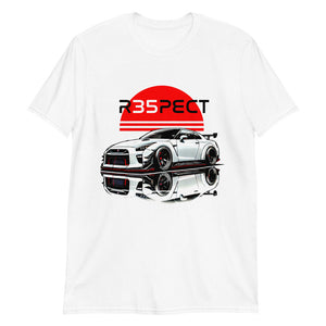 Respect R35 GT-R T-Shirt for JDM Fans Japanese Car Enthusiasts Gearheads Automotive GTR Tees