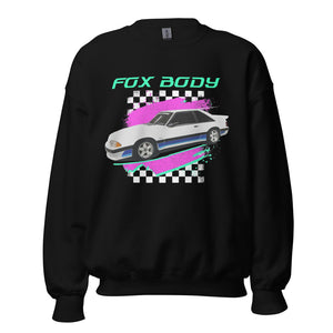 Old School Car Graphic 1988 Stang Fox Body 80s 90s Aesthetic Nostalgia Sweatshirt