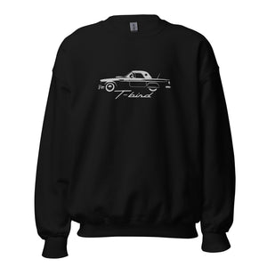 1957 Thunderbird Classic car Enthusiasts T-bird Silhouette Embroidered Sweatshirt