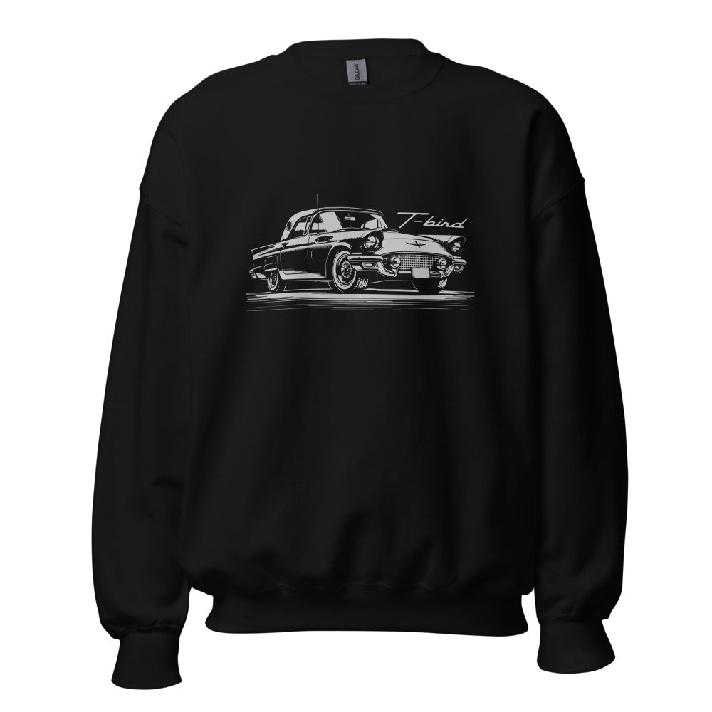 1957 Thunderbird sweatshirt for Classic Car Enthusiasts Antique Automotive Art crewneck