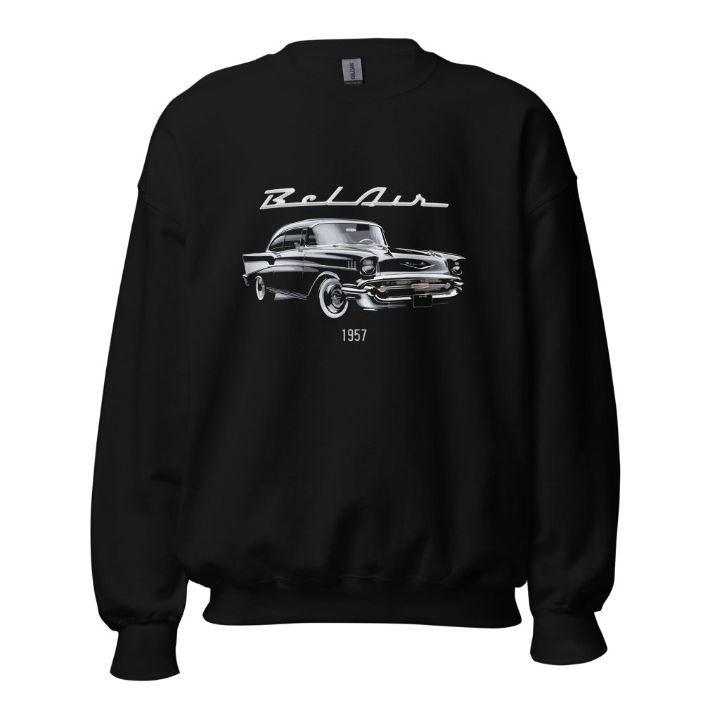 1957 Chevy Bel Air sweatshirt for American Classic car Owners Antique Automotive Art crewneck