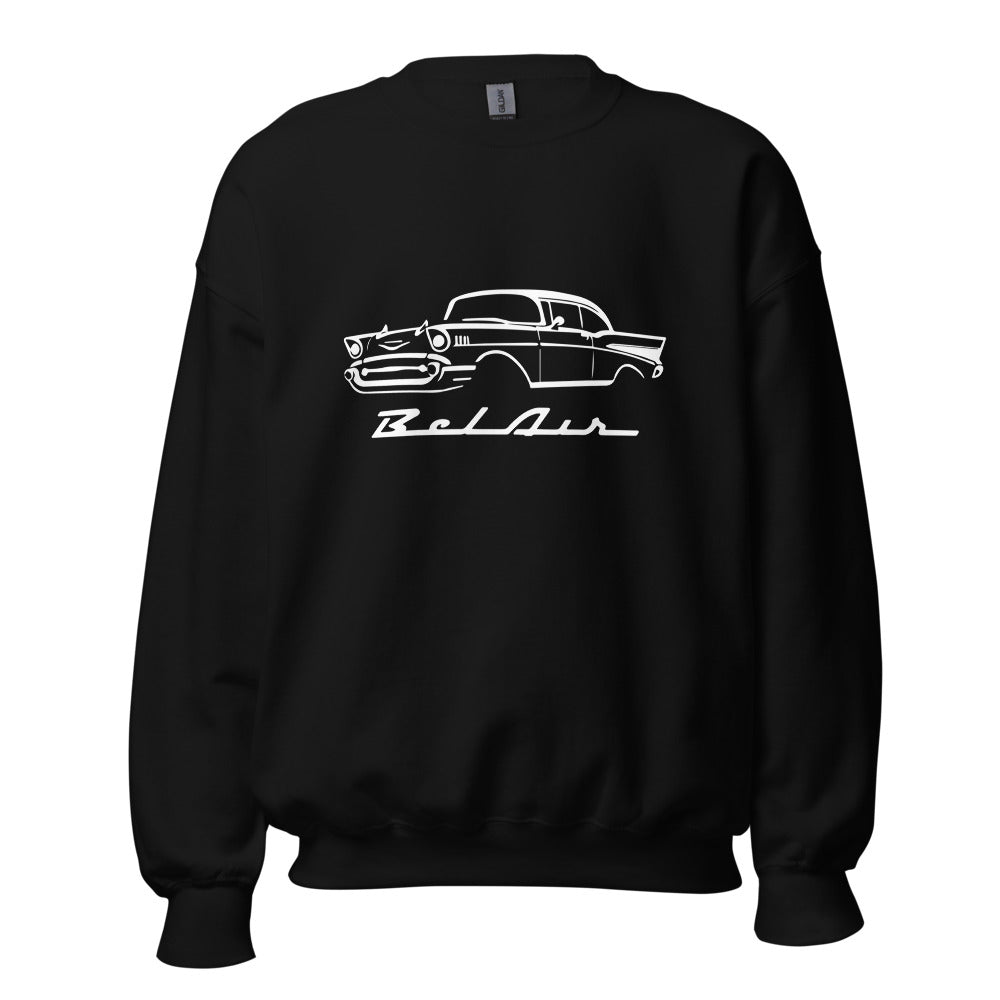 1957 Bel Air sweatshirt for Antique Chevy Owners Classic Car Enthusiasts 57 Belair Crewneck