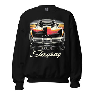 1978 C3 Corvette Stingray sweatshirt for Chevy Fans Drivers American Classic Car Crewneck