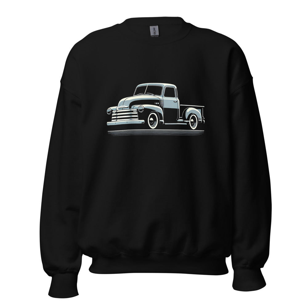 1950s Antique Truck Art Graphic Sweatshirt for Chevy 3100 Pickup Owners Enthusiasts Gearheads