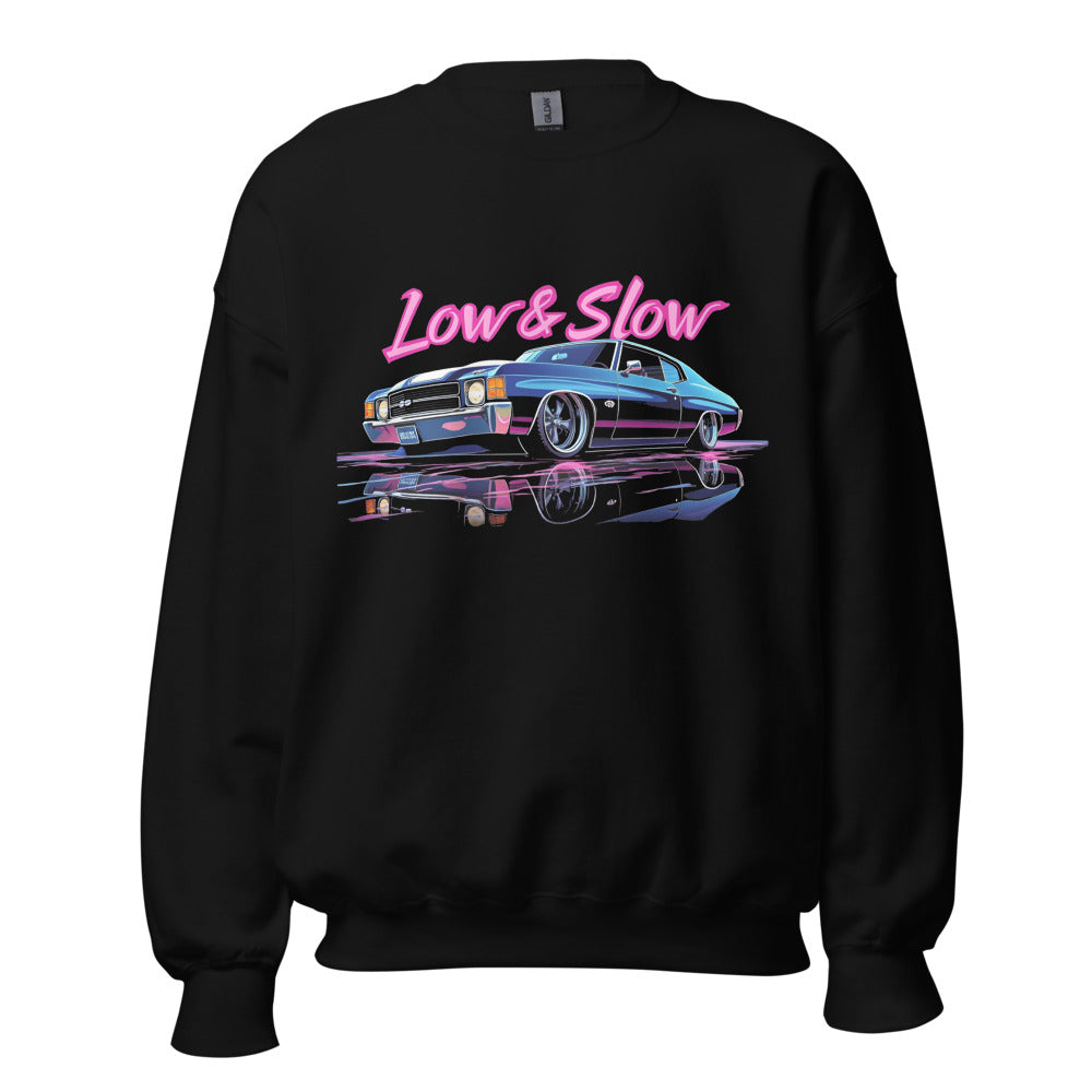 Slammed 1972 Chevy Chevelle Lowrider Low and Slow Graphic Sweatshirt