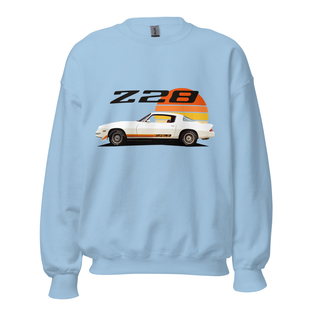 Chevy Camaro Z28 2nd gen Retro Color Custom Classic car Sweatshirt
