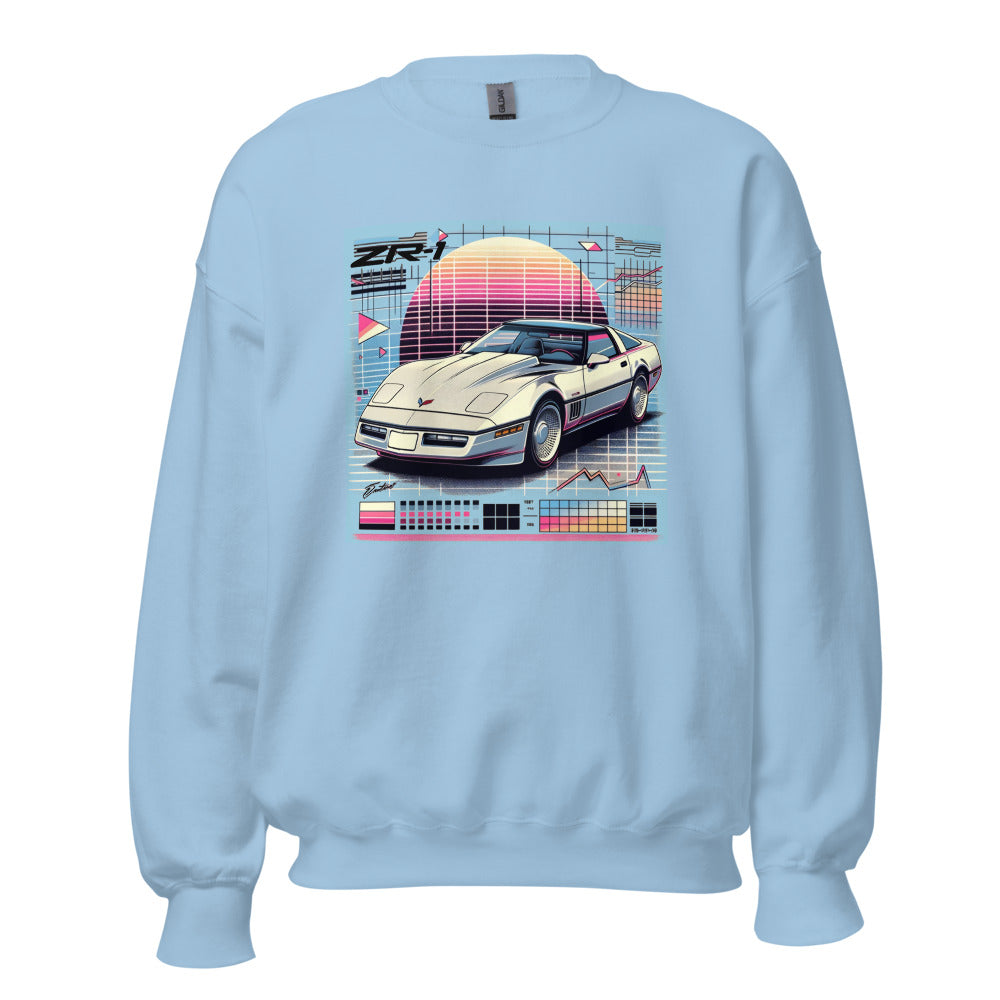 1980s 1990s ZR1 C4 Corvette graphic sweatshirt Retro Aeshtetic Automotive