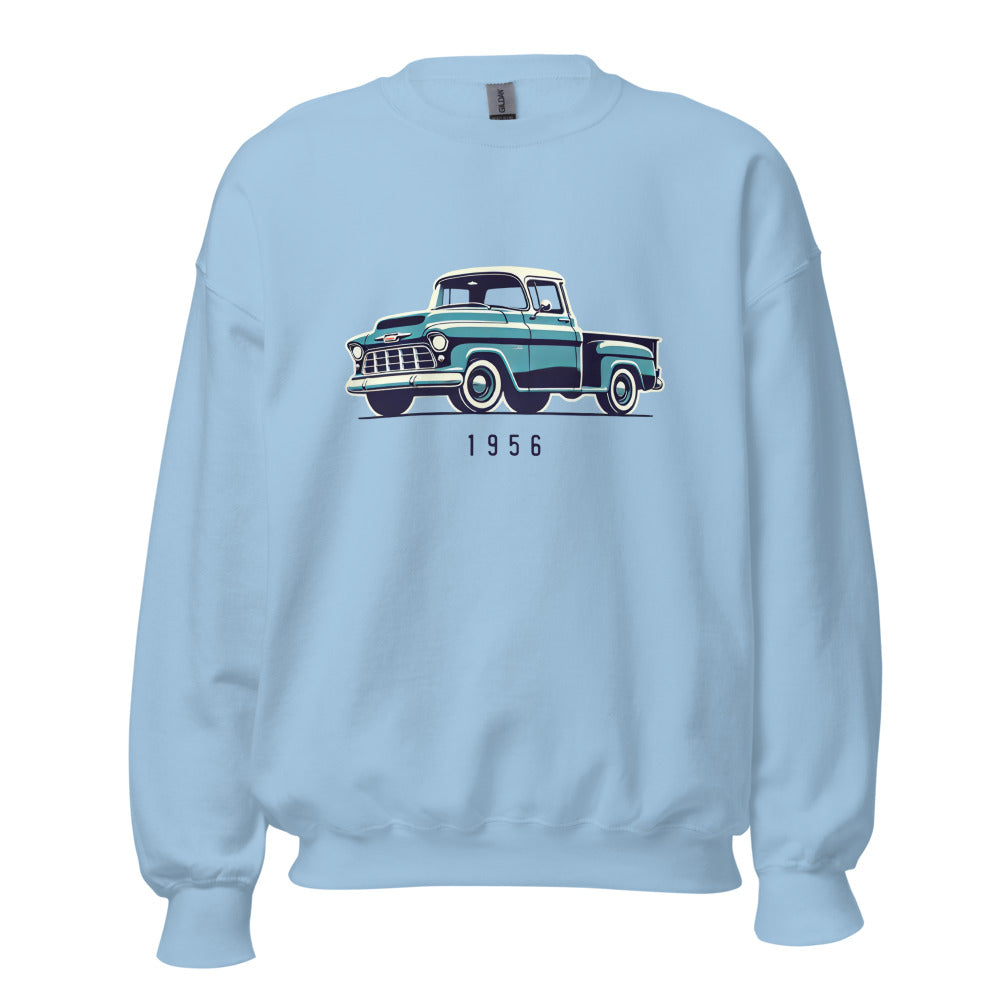 1956 Chevy 3100 sweatshirt for Antique Pickup Truck Owners Enthusiasts Automotive crewneck