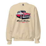 1955 Red Bel Air sweatshirt for Chevy Classic Car Owners Antique Automotive 55 Belair