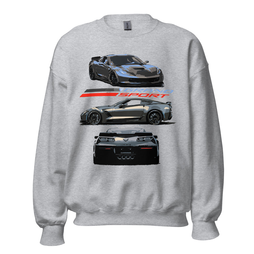 2017 Corvette C7 Grand Sport Vette Drivers Custom Art Unisex Sweatshirt