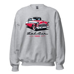 1955 Red Bel Air sweatshirt for Chevy Classic Car Owners Antique Automotive 55 Belair