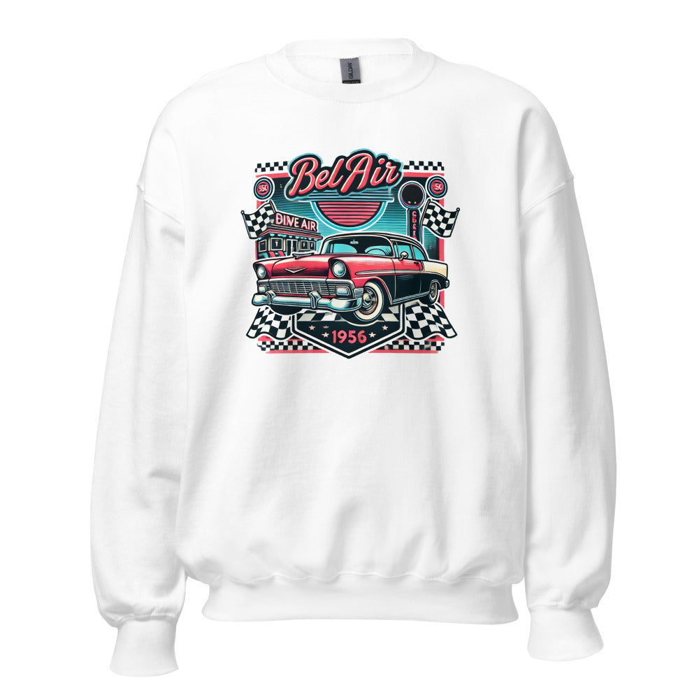 1956 Chevy Bel Air sweatshirt for Classic car owners 1950s Diner Americana Aesthetic crewneck