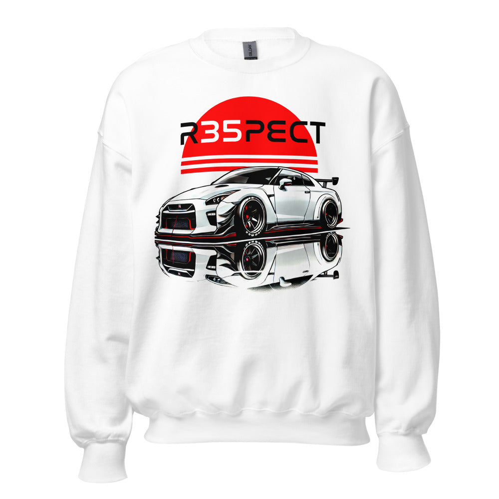 Respect R35 GT-R sweatshirt for JDM Fans Japanese Car Enthusiasts Gearheads GTR pullover