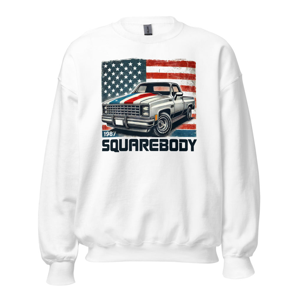 1987 Chevy Squarebody USA sweatshirt for Classic Pickup Truck Owners c10 Silverado Crewneck