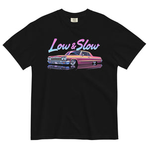 Slammed 1964 Chevy Impala Lowrider Low and Slow Graphic garment-dyed heavyweight t-shirt