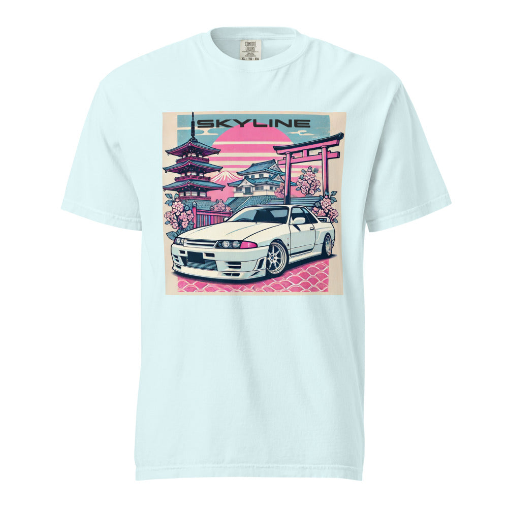 R32 Skyline GTR JDM Fans 90s Japanese Car Culture garment-dyed heavyweight t-shirt