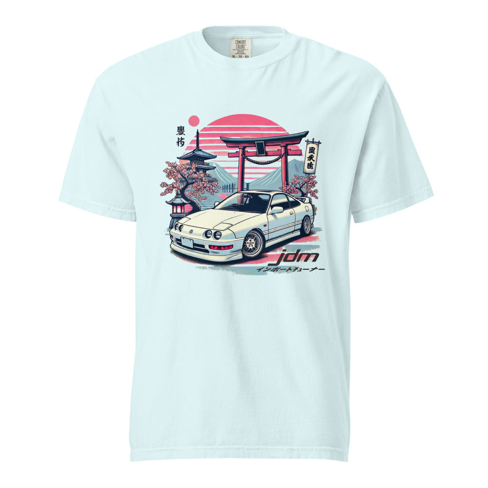 Japanese Aesthetic Integra tee for JDM Fans 90s Japan Car Culture garment-dyed heavyweight t-shirt