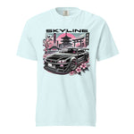 Black R34 GT-R Skyline tee for 90s JDM Fans Japanese Tuner Car Culture Drip GTR heavyweight t-shirt