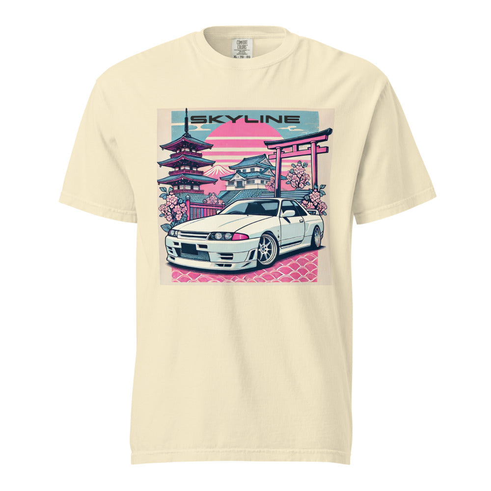 R32 Skyline GTR JDM Fans 90s Japanese Car Culture garment-dyed heavyweight t-shirt