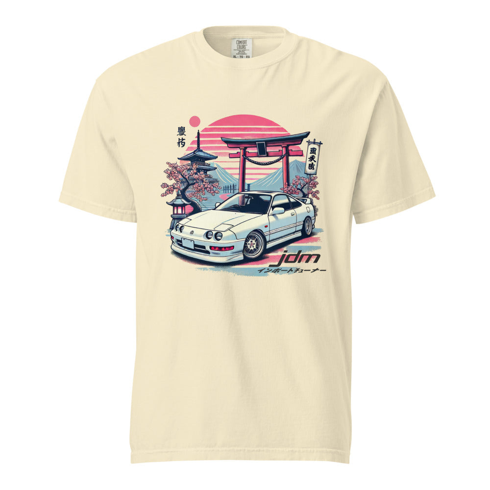 Japanese Aesthetic Integra tee for JDM Fans 90s Japan Car Culture garment-dyed heavyweight t-shirt