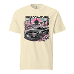 Black R34 GT-R Skyline tee for 90s JDM Fans Japanese Tuner Car Culture Drip GTR heavyweight t-shirt